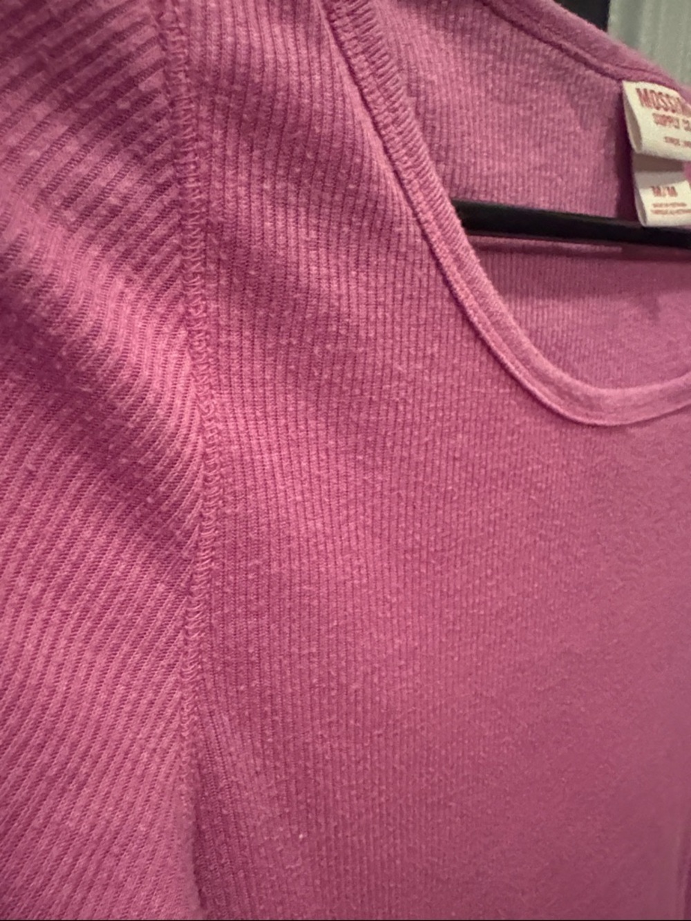 Mossimo Supply Co. Bright Pink Long-Sleeve Ribbed Tee for Kids - Picture 3 of 5
